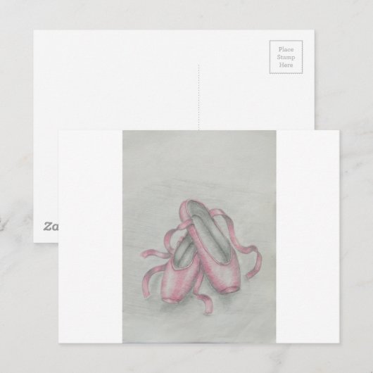Ballettschuhe Postkarte (Vorne/Hinten)