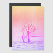 Ballettschuhe Rainbow Ballerina Magnetkarte (Vorne/Hinten)