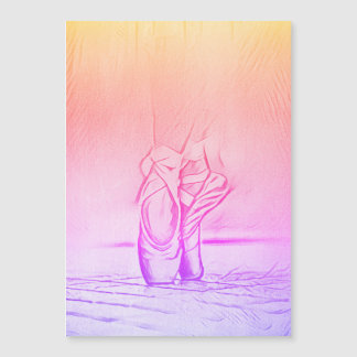 Ballettschuhe Rainbow Ballerina Magnetkarte