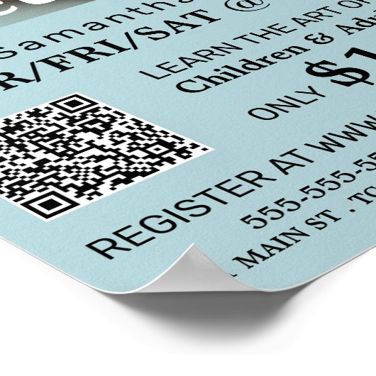 Ballettschuhe, Tanzstunden Werbung Poster (Ecke)