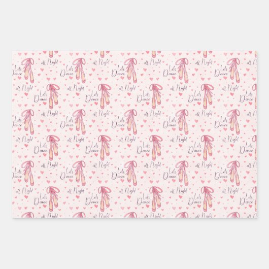 Ballettschuhe und -höre geschenkpapier set (Vorderseite)