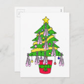 Ballettschuhe Weihnachtsbaum Feiertagspostkarte (Vorne/Hinten)