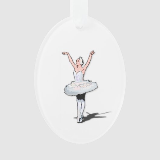 Ballettstar Ballerina Weihnachtsdekoration Ornament (Vorderseite)