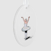 Ballettstar Ballerina Weihnachtsdekoration Ornament (Vorderseite)