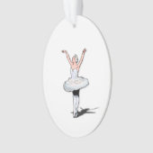Ballettstar Ballerina Weihnachtsdekoration Ornament (Vorderseite)