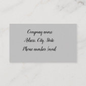 Ballettstudio Visitenkarte (Rückseite)