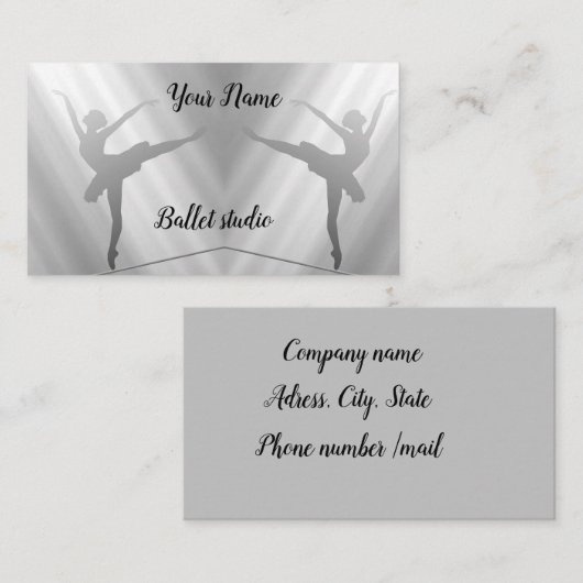 Ballettstudio Visitenkarte (Vorne/Hinten)