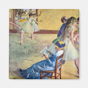 Ballettstunde, der Tanzsaal von Edgar Degas Magnet