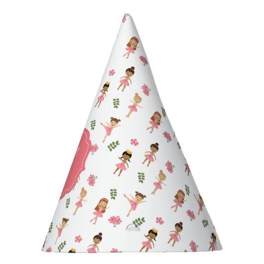 Balletttanz & Twirl Pink Ballerina Geburtstag Partyhütchen (Rechts)