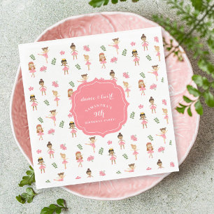 Balletttanz & Twirl Pink Ballerina Geburtstag Serviette