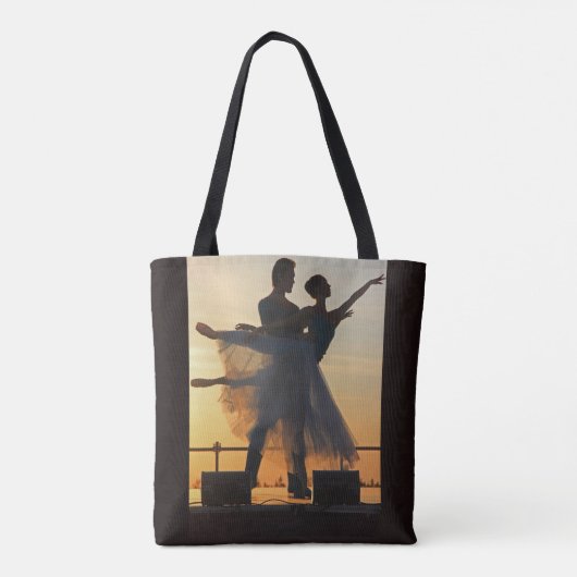 Balletttanzcouch bei Sonnenuntergang Drucktasche Tasche (Rückseite)