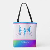 Balletttänzer (ADD-NAME) Tote-Tasche Tasche (Rückseite)