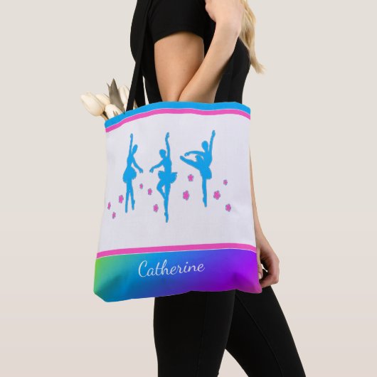 Balletttänzer (ADD-NAME) Tote-Tasche Tasche (Von Nahem)