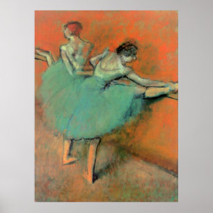 Balletttänzer auf der Bar von Edgar Degas Poster