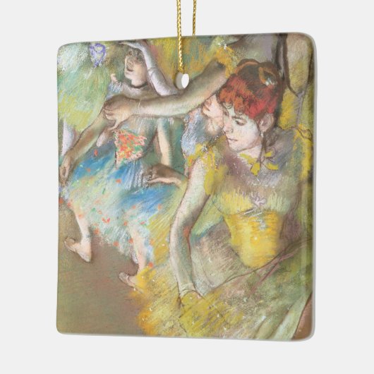 Balletttänzer auf der Bühne von Edgar Degas Keramikornament (Links)