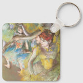 Balletttänzer auf der Bühne von Edgar Degas Schlüsselanhänger (Rückseite)