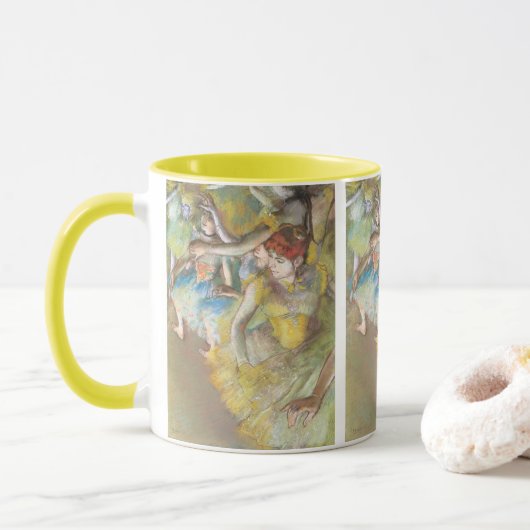 Balletttänzer auf der Bühne von Edgar Degas Tasse (Mit Donut)