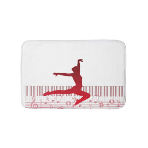Balletttänzer auf der Tastatur Badematte