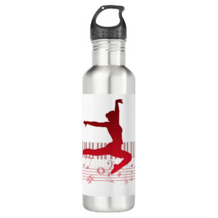 Balletttänzer auf der Tastatur Edelstahlflasche