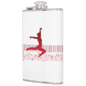 Balletttänzer auf der Tastatur Flachmann (Links)