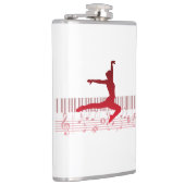 Balletttänzer auf der Tastatur Flachmann (Rechts)