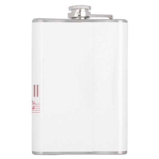 Balletttänzer auf der Tastatur Flachmann (Rückseite)