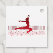 Balletttänzer auf der Tastatur Geschenkanhänger (Rückseite)