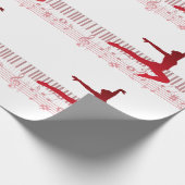 Balletttänzer auf der Tastatur Geschenkpapier (Ecke)