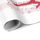 Balletttänzer auf der Tastatur Geschenkpapier (Rolleneckpunkt)