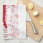 Balletttänzer auf der Tastatur Geschirrtuch (Viertel Falte)