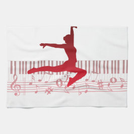 Balletttänzer auf der Tastatur Geschirrtuch