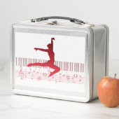 Balletttänzer auf der Tastatur Metall Brotdose (Beispiel)