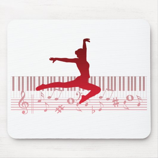 Balletttänzer auf der Tastatur Mousepad (Vorne)