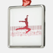 Balletttänzer auf der Tastatur Ornament Aus Metall (Links)