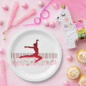 Balletttänzer auf der Tastatur Pappteller (Party)