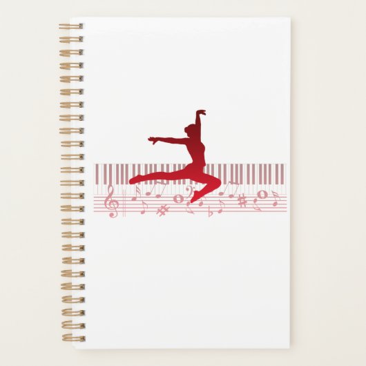 Balletttänzer auf der Tastatur Planer (Vorderseite)