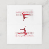 Balletttänzer auf der Tastatur Platzkarte (Außenseite Aufgefaltet)