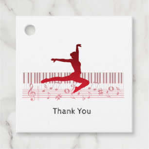 Balletttänzer auf einer Tastatur        Geschenkanhänger
