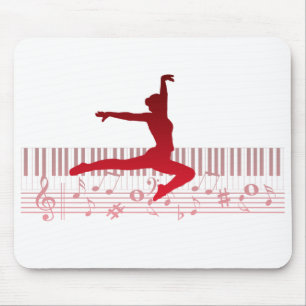 Balletttänzer auf einer Tastatur Mousepad