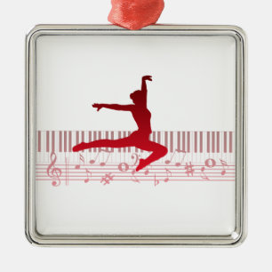 Balletttänzer auf einer Tastatur        Ornament Aus Metall