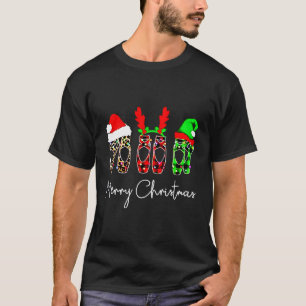 Balletttänzer Ballerina Frohe Weihnachten Weihnach T-Shirt
