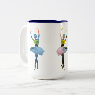 Balletttänzer Ballerina  Zweifarbige Tasse