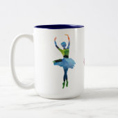Balletttänzer Ballerina  Zweifarbige Tasse (Links)