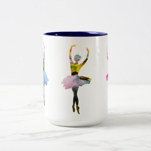Balletttänzer Ballerina  Zweifarbige Tasse (Mittel)