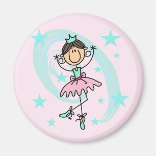 Balletttänzer - Braune T-Shirts und Geschenke Magnet