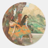 Balletttänzer, Degas Art Runder Aufkleber (Vorderseite)