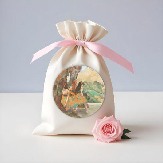 Balletttänzer, Degas Art Runder Aufkleber