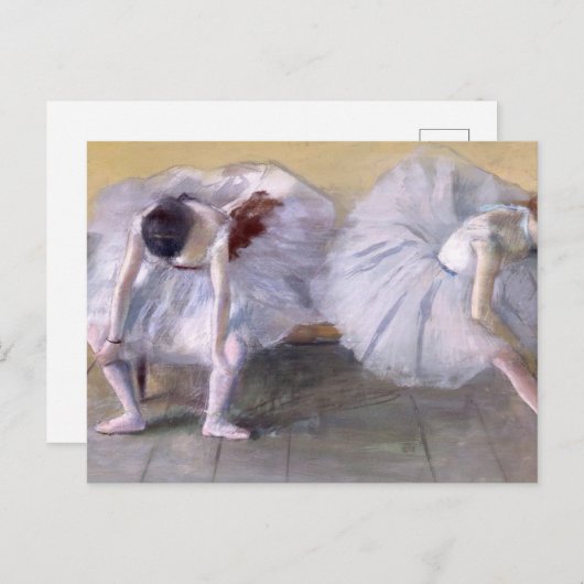 Balletttänzer, der Edgar Degas dehnt Postkarte (Vorne/Hinten)