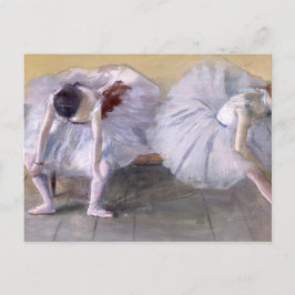 Balletttänzer, der Edgar Degas dehnt Postkarte