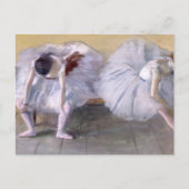 Balletttänzer, der Edgar Degas dehnt Postkarte (Vorderseite)